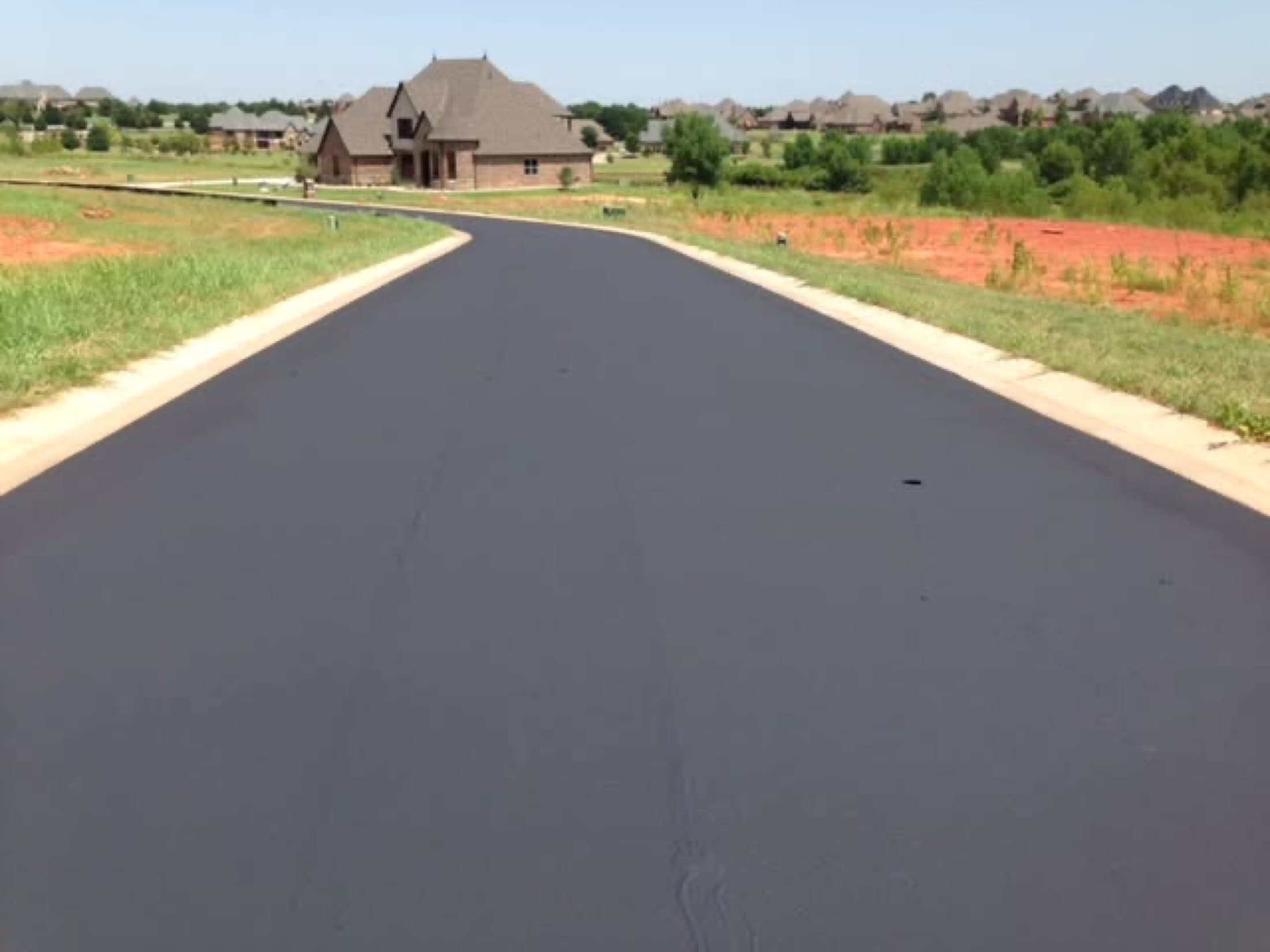 Sealcoating residential street