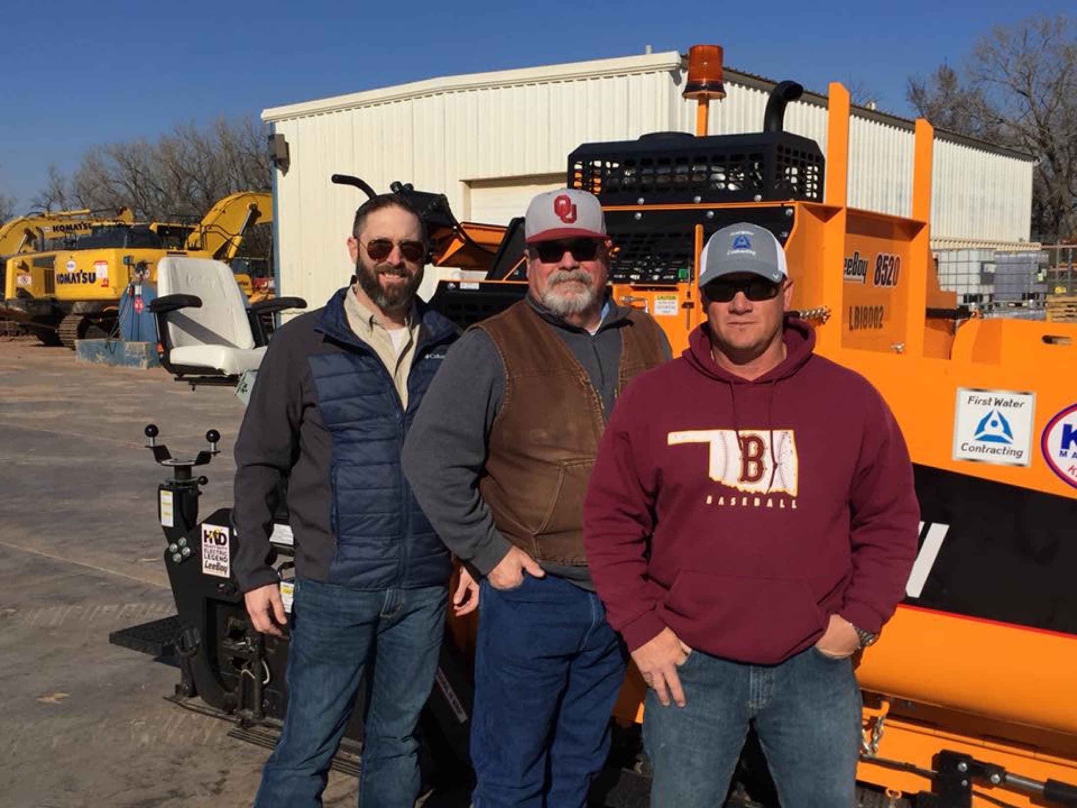 First Water founders with a company paver