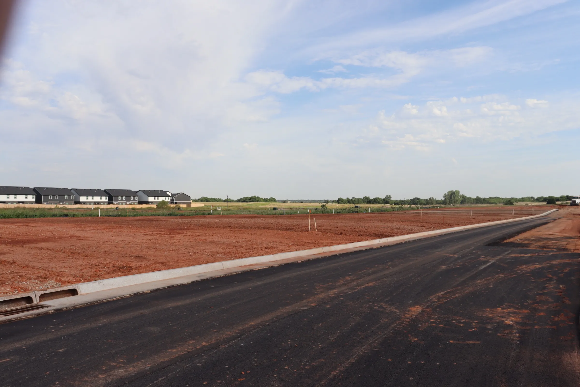 Finished roadway built over First Water stabilized subgrade